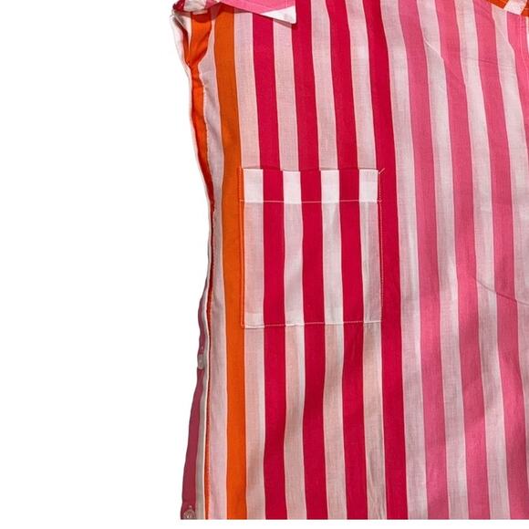 Beach Riot Alexa Striped Button-Up Shirt Sunset Stripe Orange Pink Size S/M NWT - Picture 7 of 7